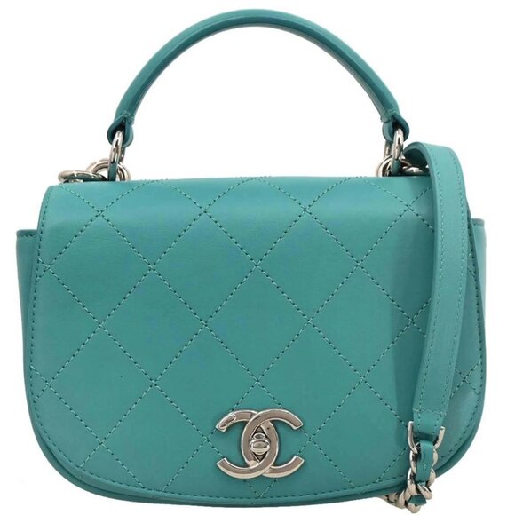 Chanel Emerald Green Calfskin Ring My Bag 2way Handbag - Picture 1 of 10
